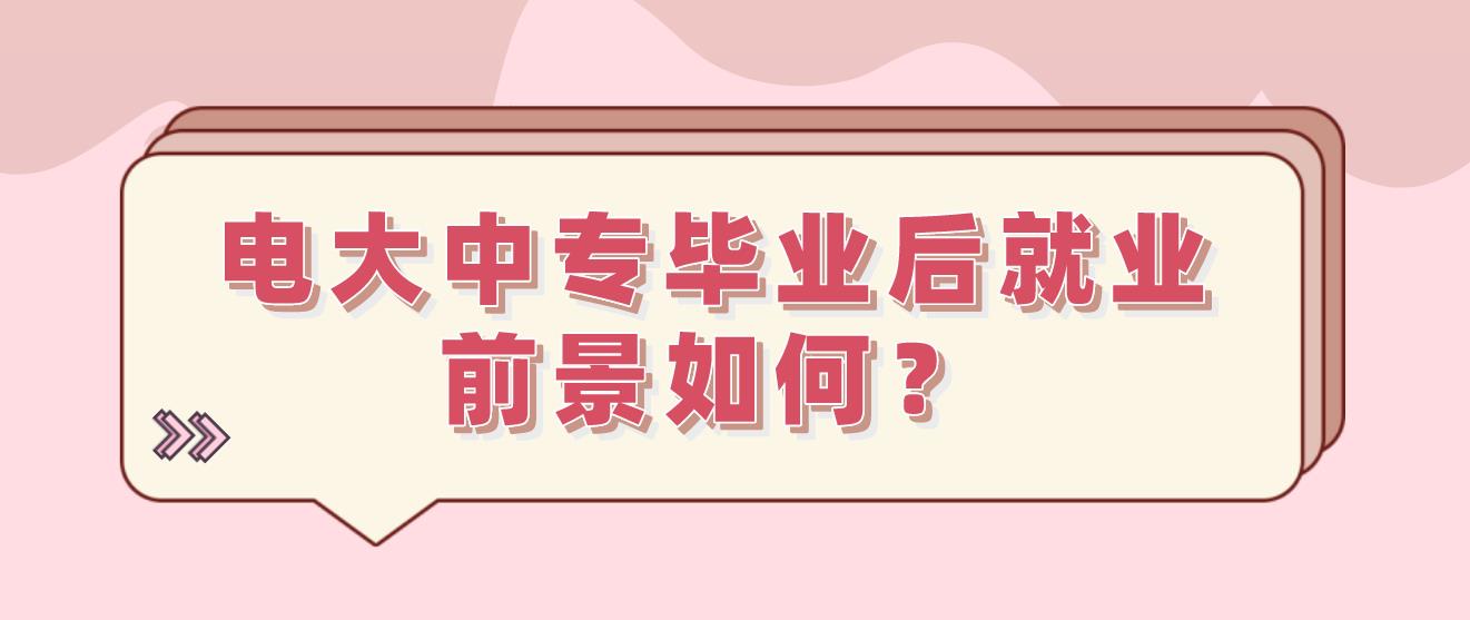 电大中专毕业后就业前景如何？